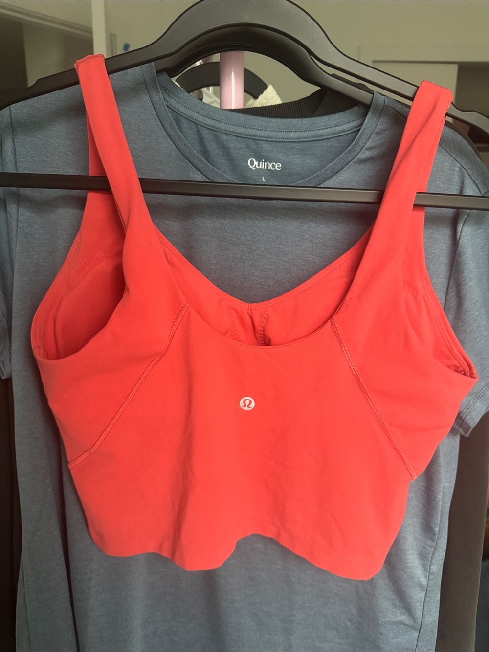 lululemon athletica align tank Coral Red Supportive Crop Tank
